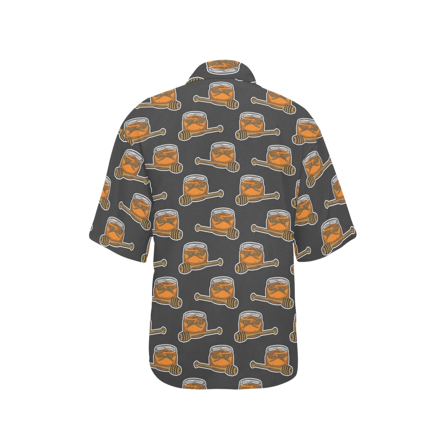 Honey Bee Print Design LKS305 Women's Hawaiian Shirt