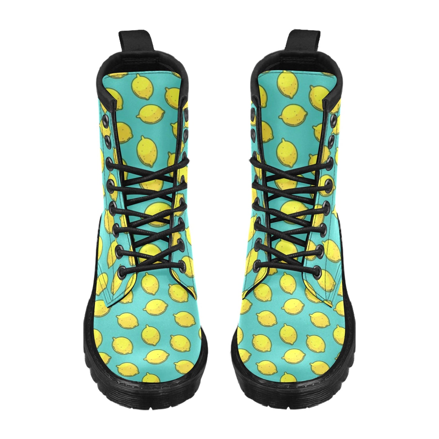 Lemon Pattern Print Design LM04 Women's Boots