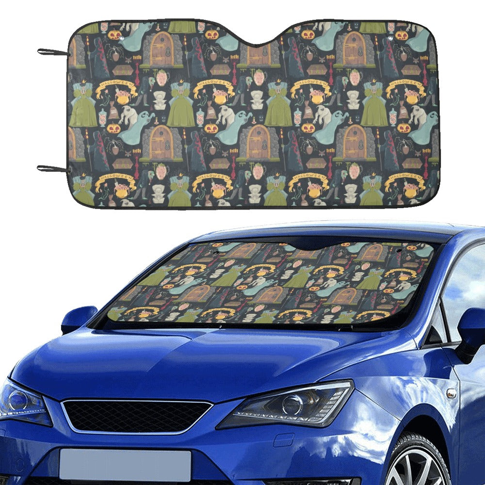 Creepy Halloween Print Design LKS304 Car front Windshield Sun Shade
