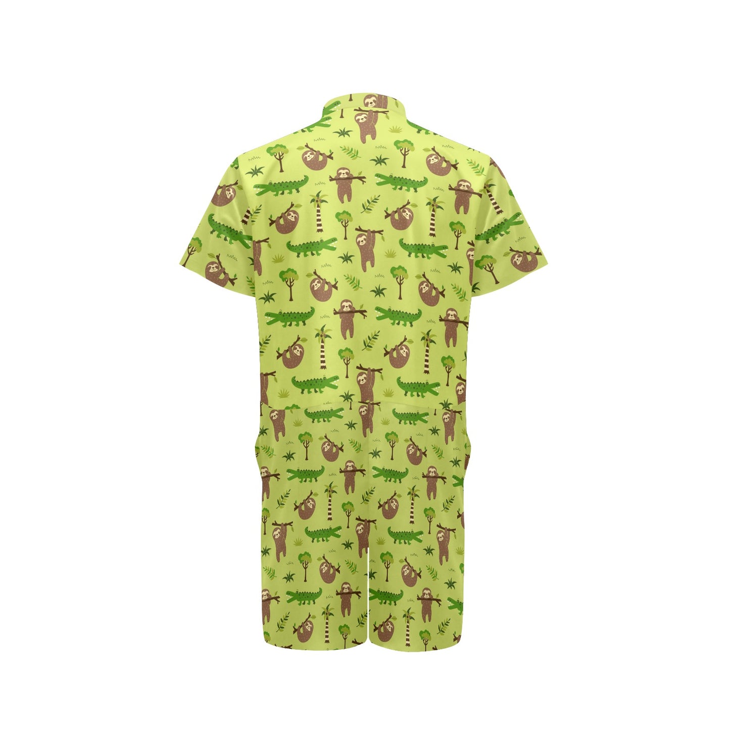 Alligator Pattern Print Design 04 Men's Romper