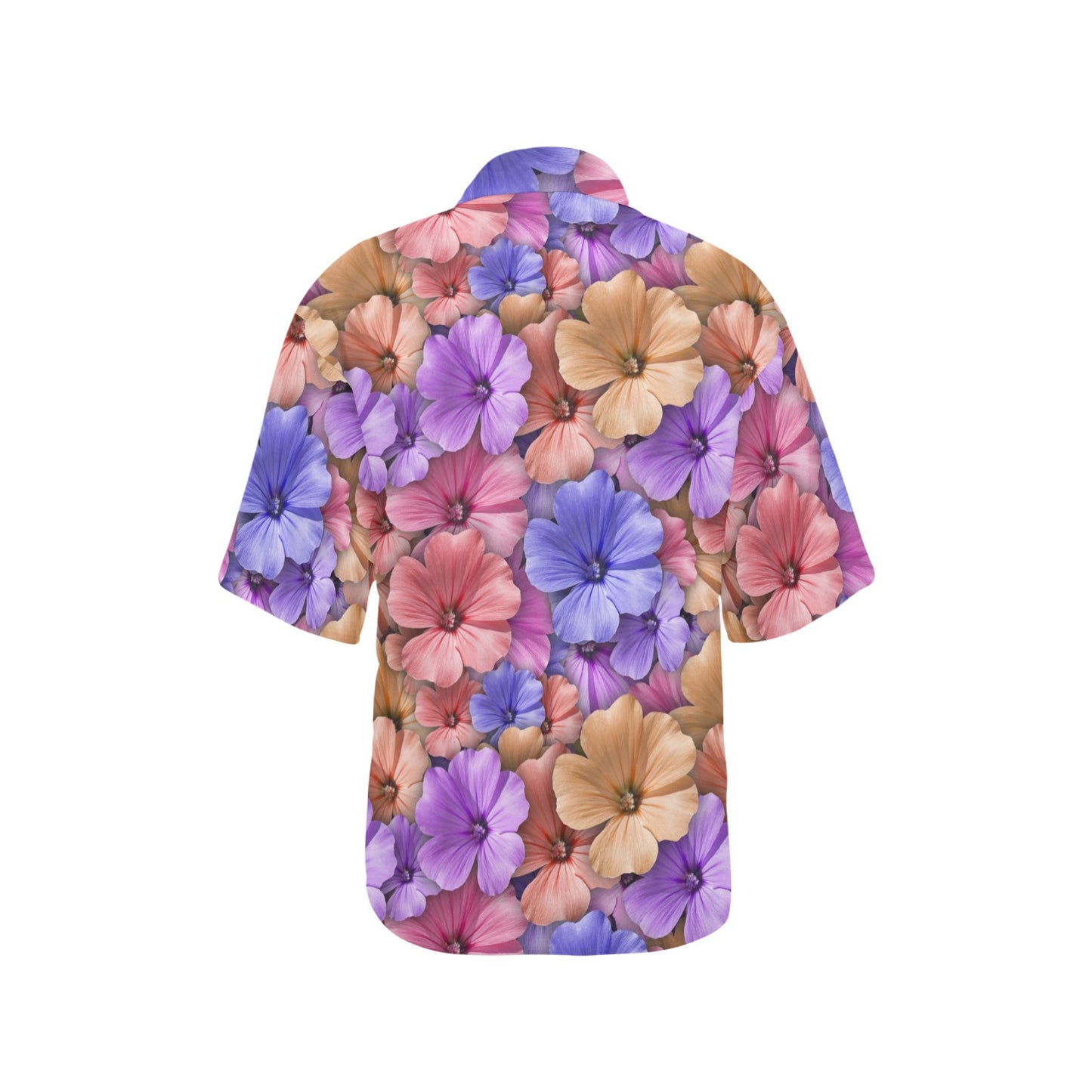 Colorful Geranium Pattern Women's Hawaiian Shirt