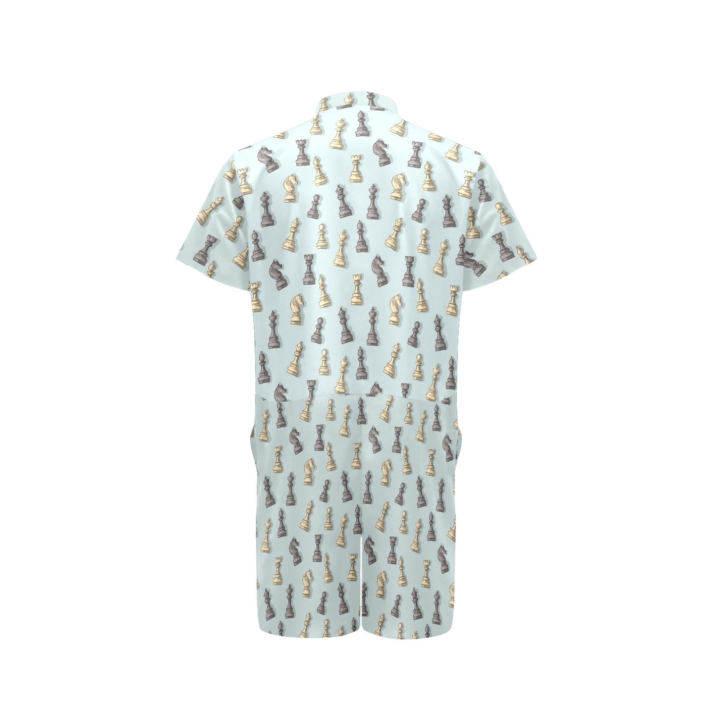 Chess Pattern Print Design 02 Men's Romper