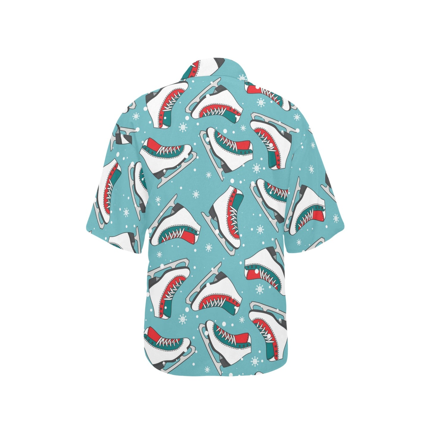 Ice Skate Pattern Print Design 03 Women's Hawaiian Shirt