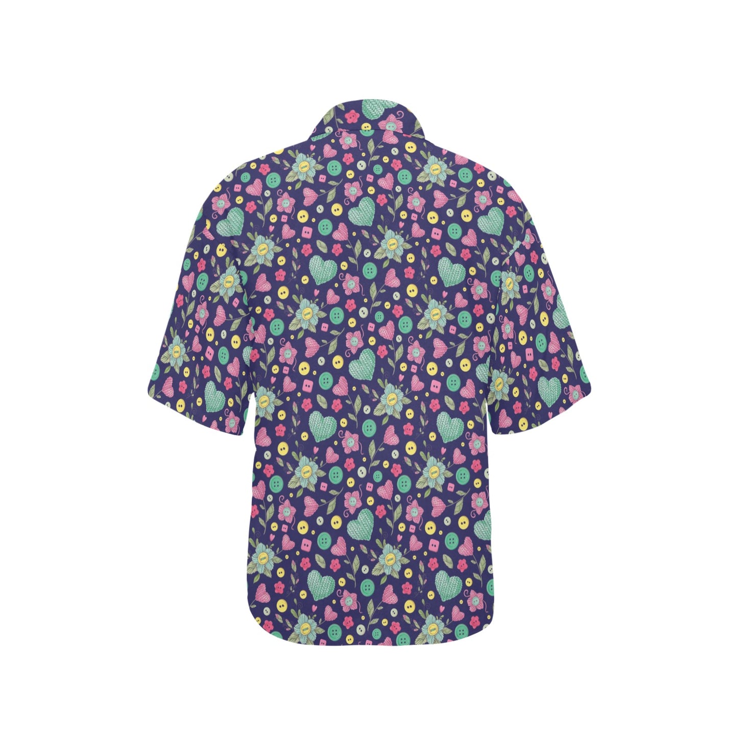 Crochet Pattern Print Design 02 Women's Hawaiian Shirt