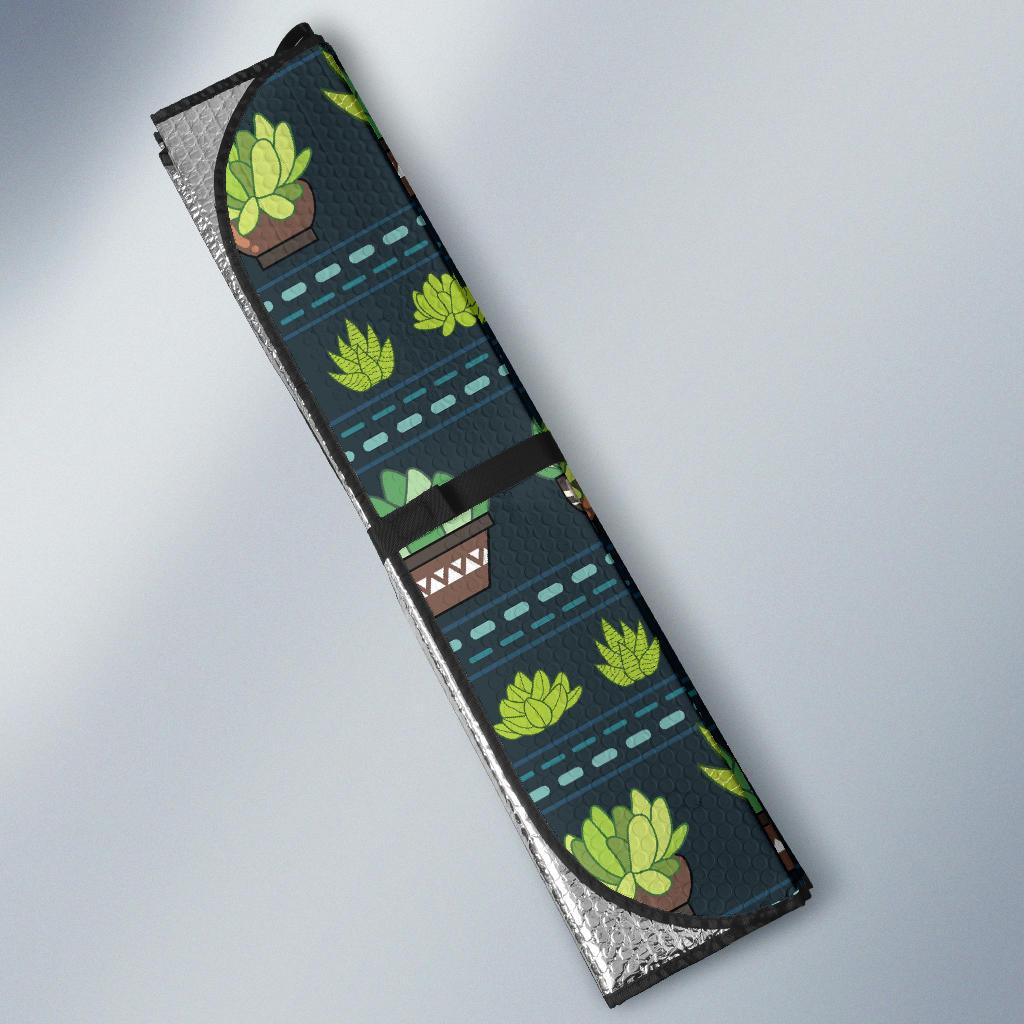 Cactus Pattern Print Design 07 Car Sun Shade-JORJUNE.COM