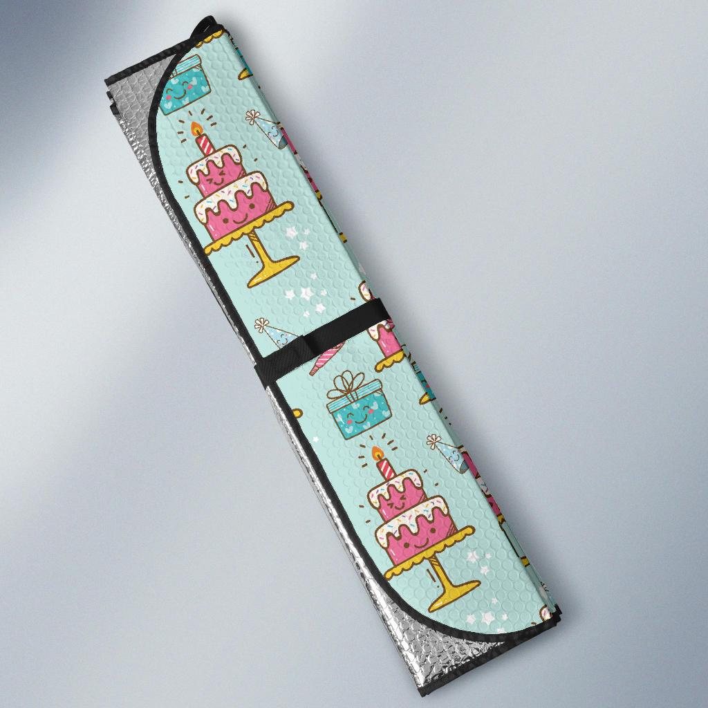 Cake Pattern Print Design 06 Car Sun Shade-JORJUNE.COM