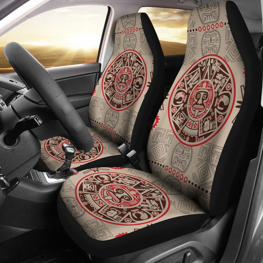 Calendar Aztec Print Pattern Universal Fit Car Seat Covers