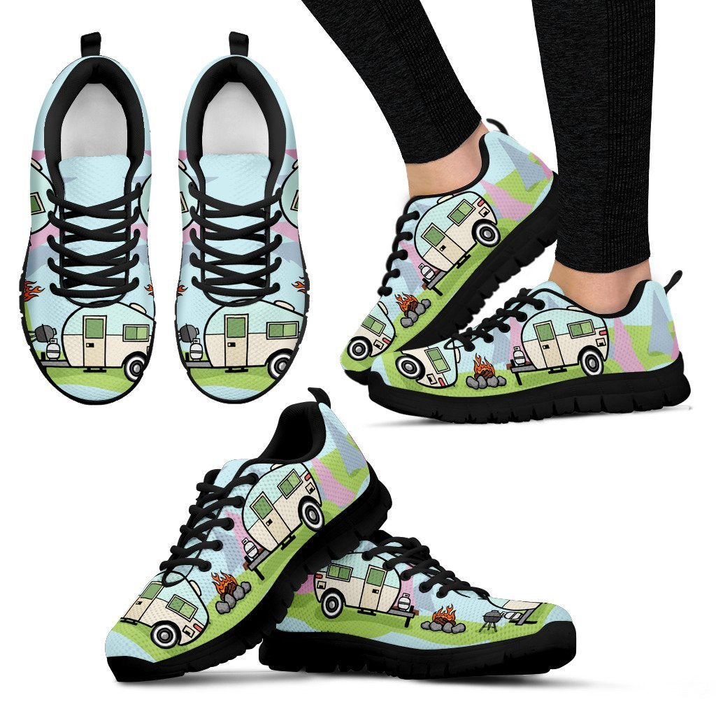 Camper Campfire Camping Women Sneakers