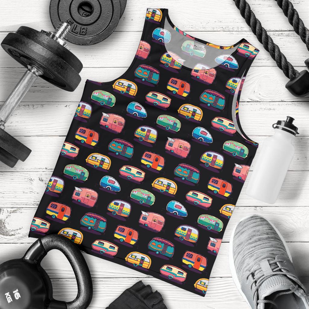 Camper Camping Pattern Men Tank Top
