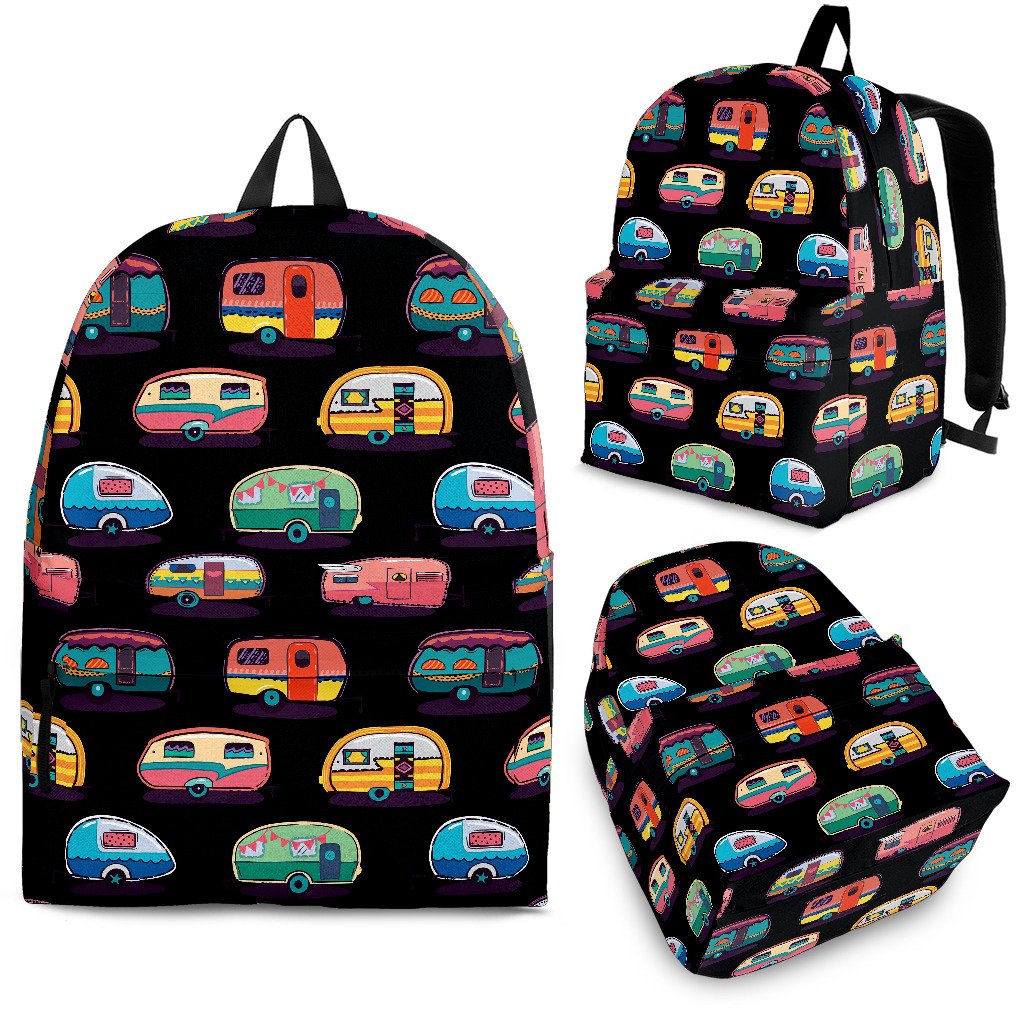 Camper Camping Pattern Premium Backpack