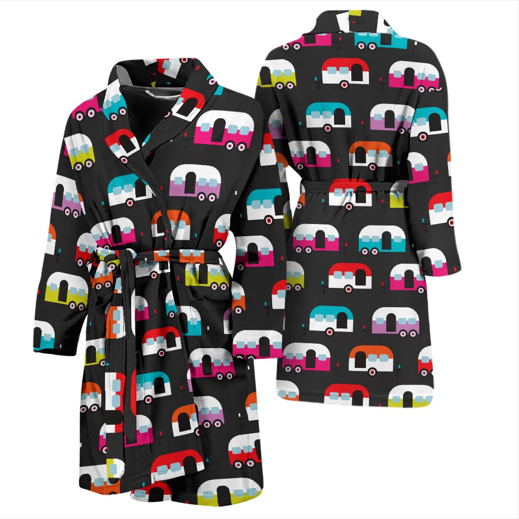 Camper Caravan Pattern Men Bath Robe