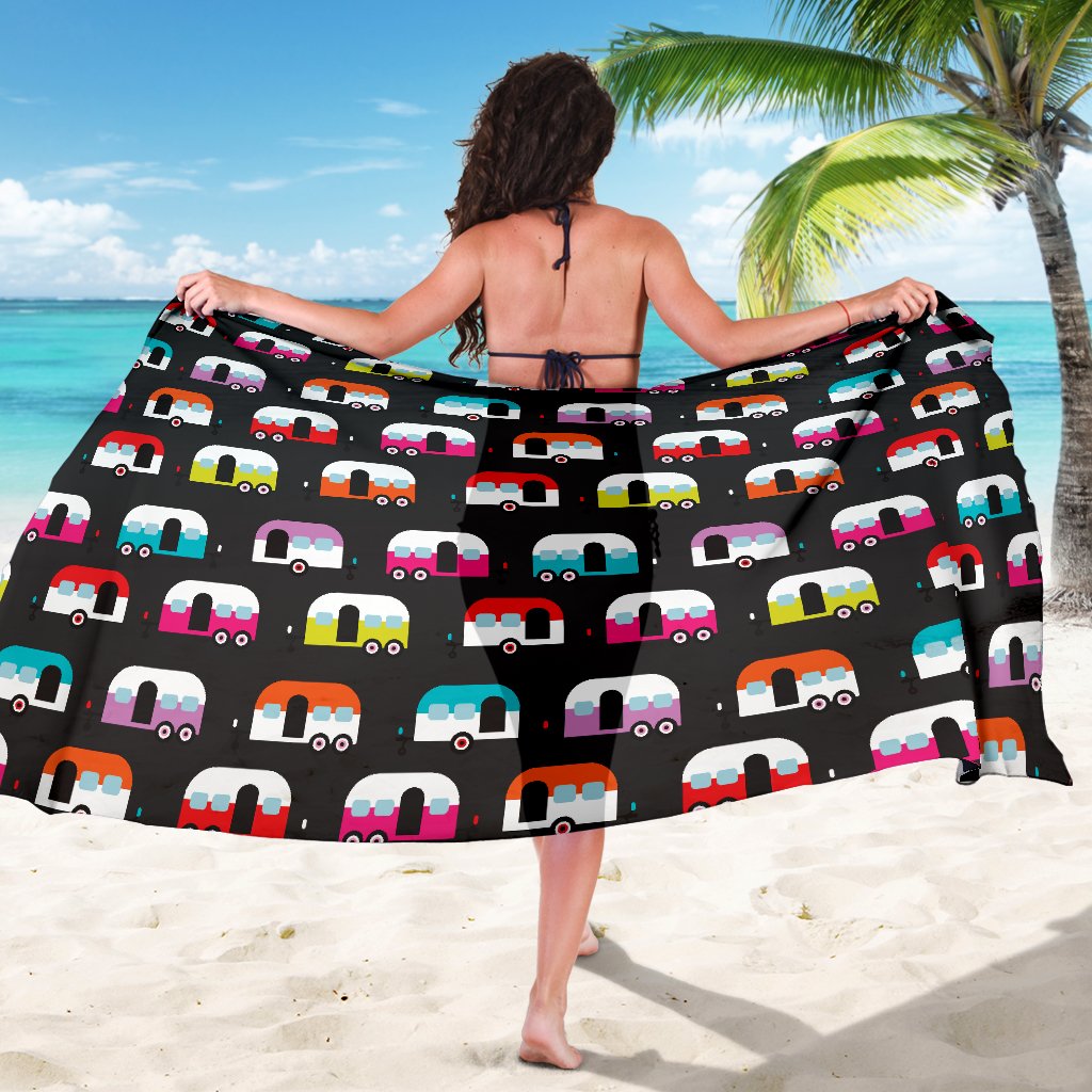 Camper Caravan Pattern Sarong Pareo Wrap