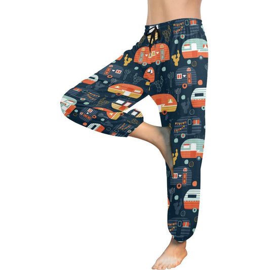 Camper Caravan Print Pattern Harem Pants