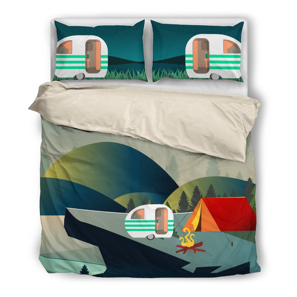 Camper Caravan Tent Duvet Cover Bedding Set