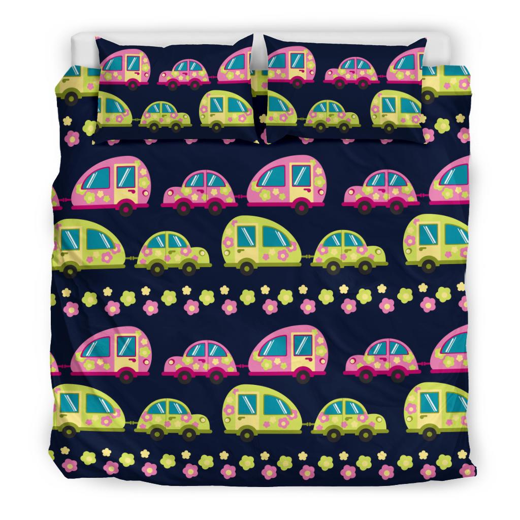 Camper Cute Camping Design No 3 Print Duvet Cover Bedding Set-JORJUNE.COM