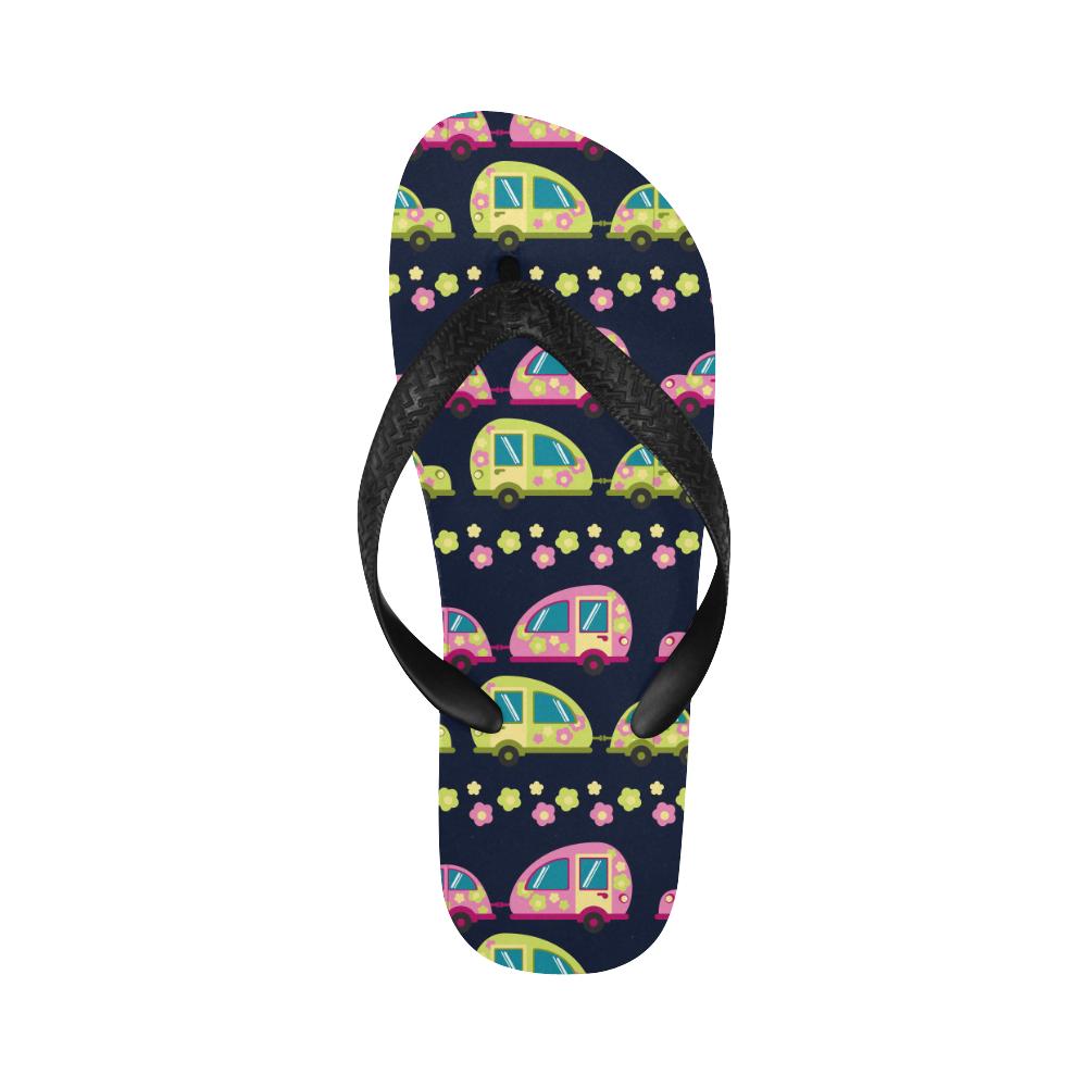 Camper Cute Camping Design No 3 Print Flip Flops-JorJune
