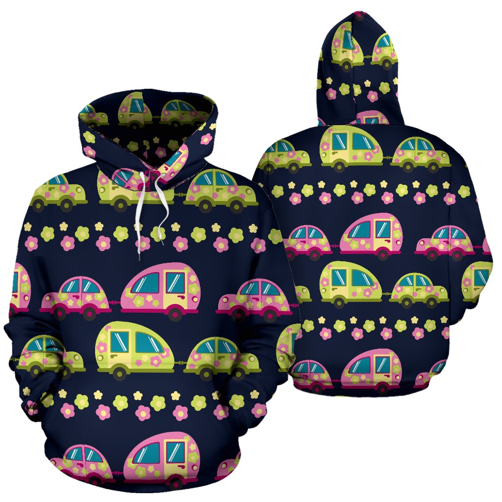 Camper Cute Camping Design No 3 Print Pullover Hoodie