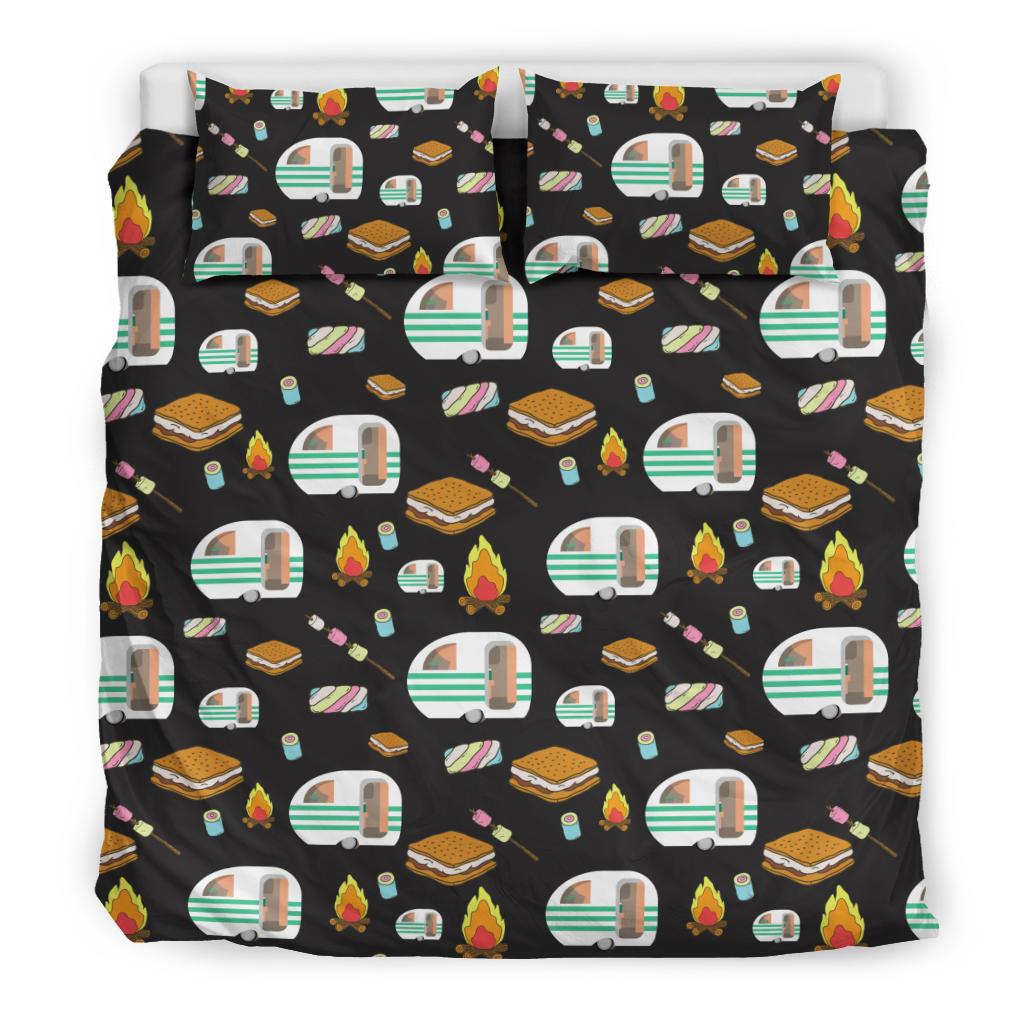 Camper marshmallow Camping Design Print Duvet Cover Bedding Set-JORJUNE.COM