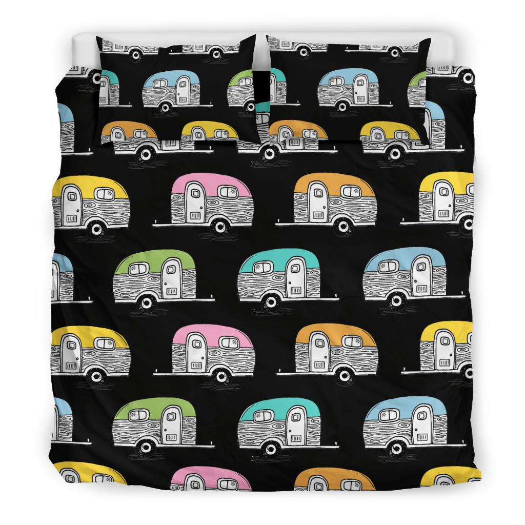 Camper Pattern Camping Themed No 2 Print Duvet Cover Bedding Set-JORJUNE.COM