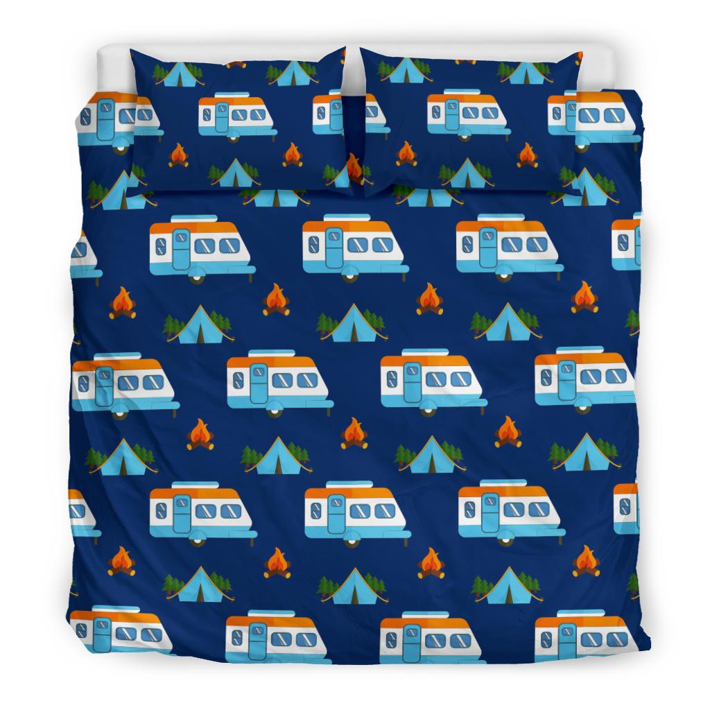 Camper Pattern Camping Themed No 3 Print Duvet Cover Bedding Set-JORJUNE.COM