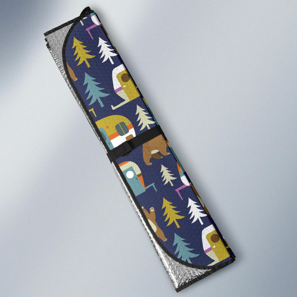 Camper Pattern Print Design 04 Car Sun Shade-JORJUNE.COM