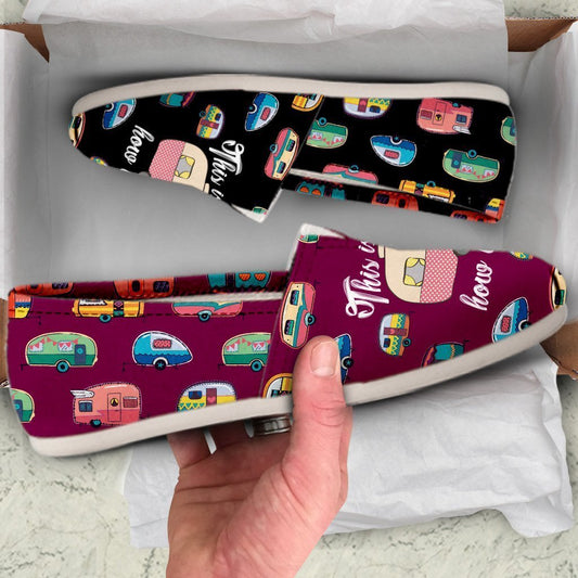 Camping Camper This is how we roll Women Casual Shoes-JorJune.com