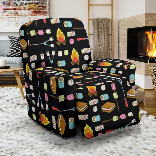 Camping Campfire Marshmallows Recliner Slipcover-JORJUNE.COM