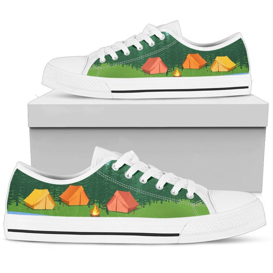 Camping Tent Women Low Top Canvas Shoes