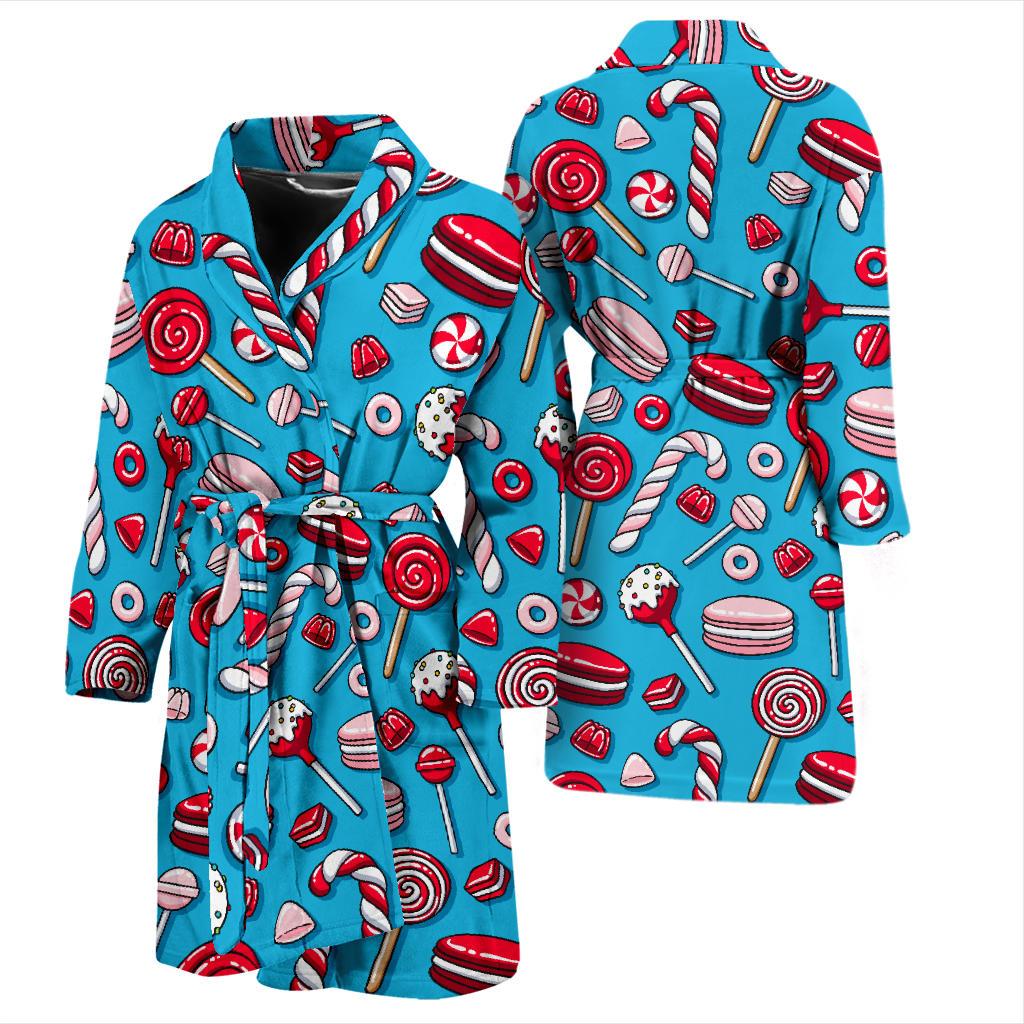 Candy Pattern Print Design 05 Men Bathrobe-JORJUNE.COM
