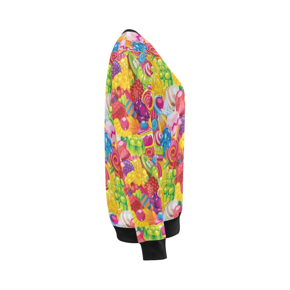 Candy Pattern Print Design CA01 Women Long Sleeve Sweatshirt-JorJune