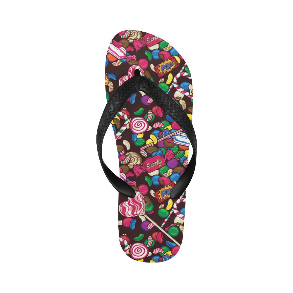 Candy Pattern Print Design CA02 Flip Flops-JorJune