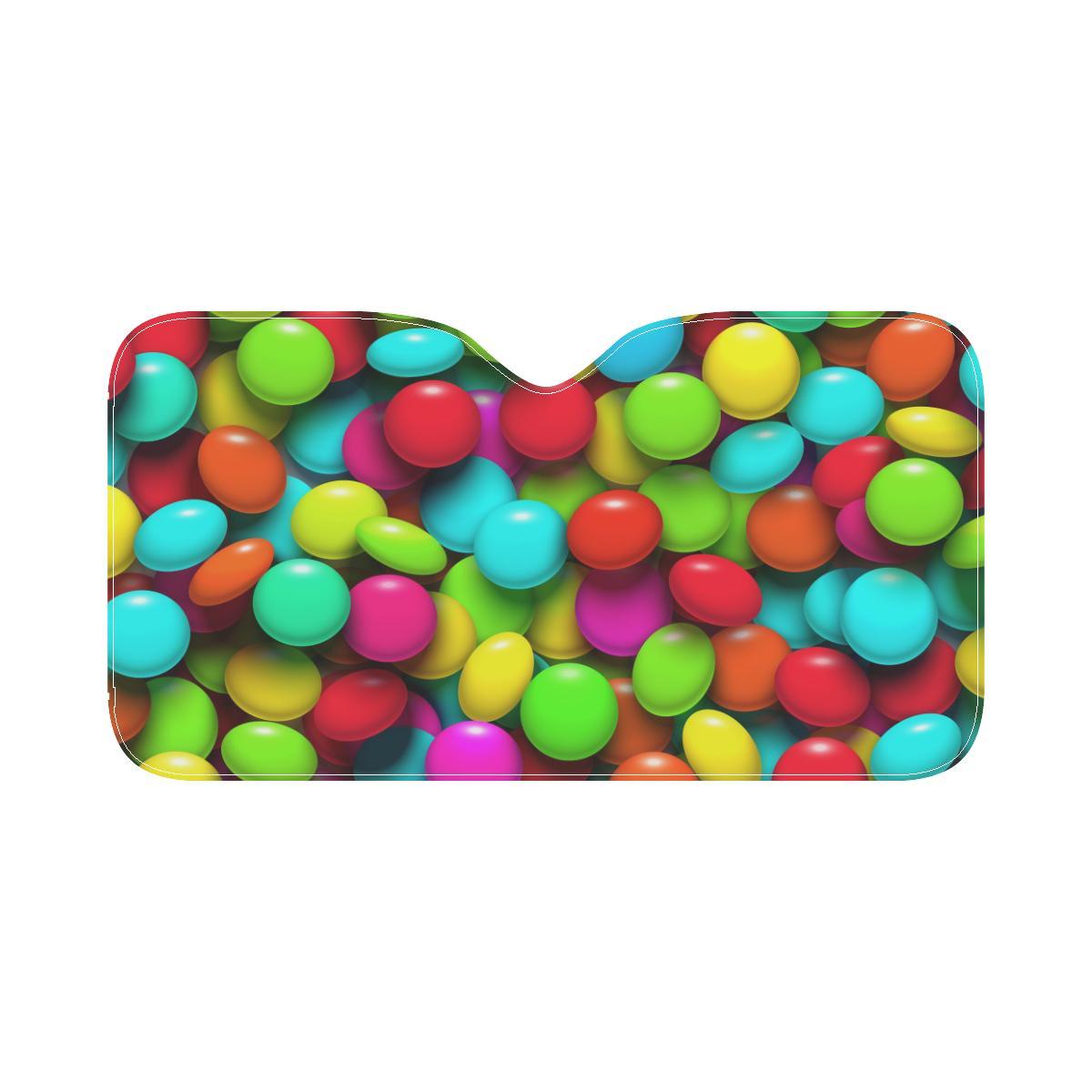 Candy Pattern Print Design CA03 Car Sun Shade-JorJune