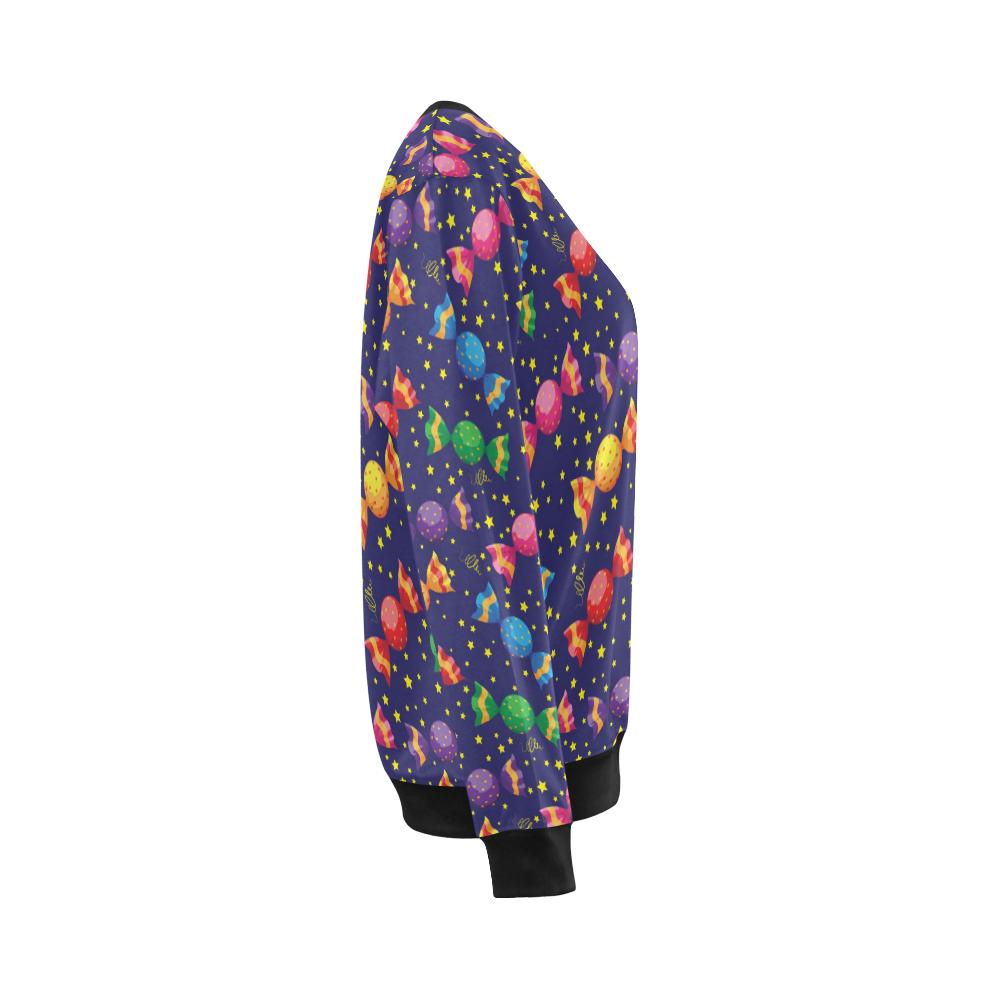 Candy Pattern Print Design CA06 Women Long Sleeve Sweatshirt-JorJune