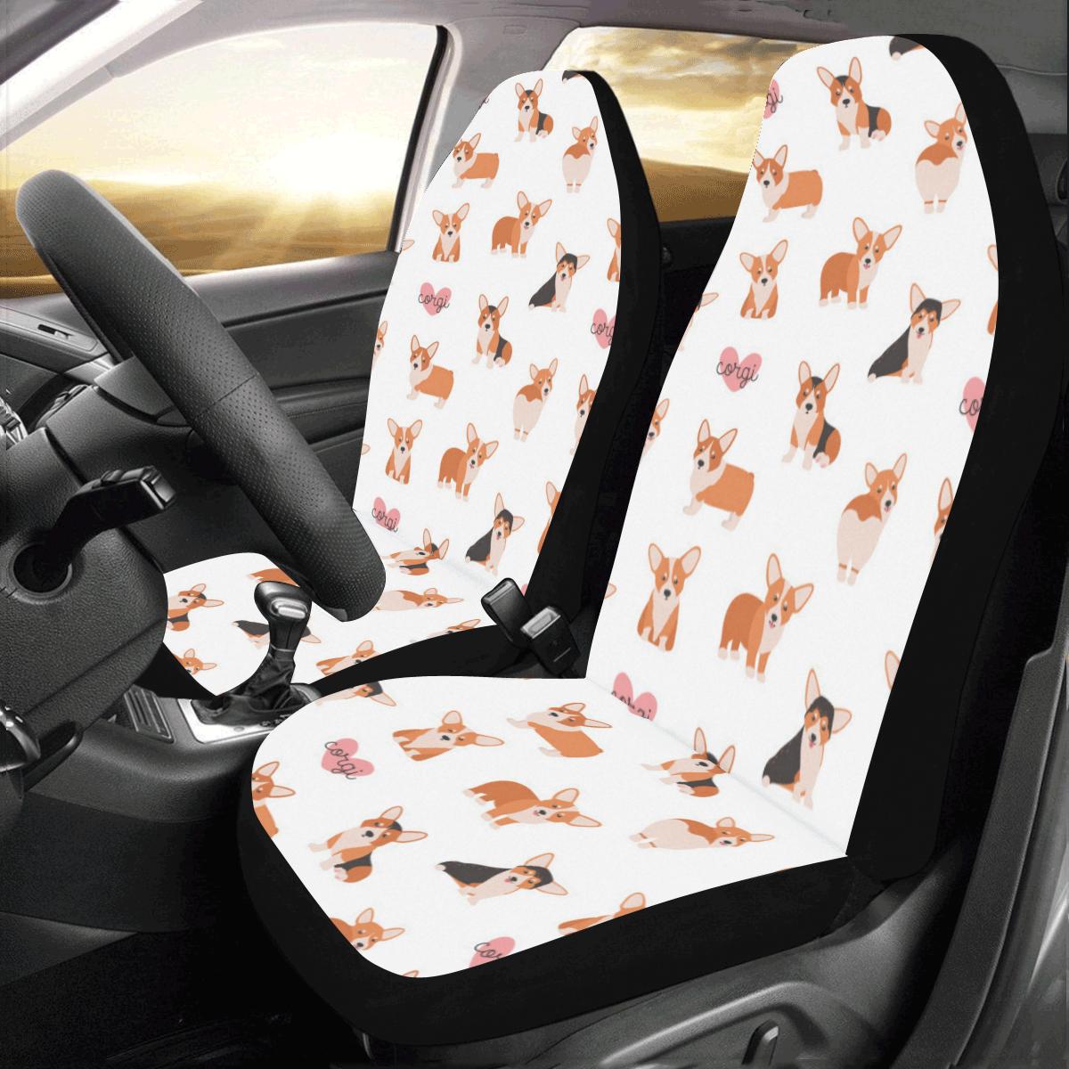 Cardigan Welsh Corgis Pattern Print Design 02 Car Seat Covers (Set of 2)-JORJUNE.COM