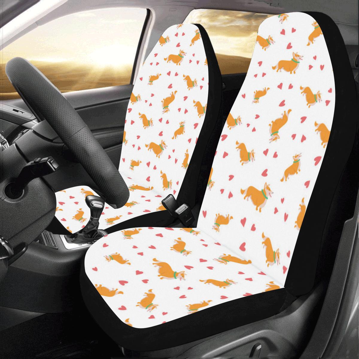 Cardigan Welsh Corgis Pattern Print Design 04 Car Seat Covers (Set of 2)-JORJUNE.COM