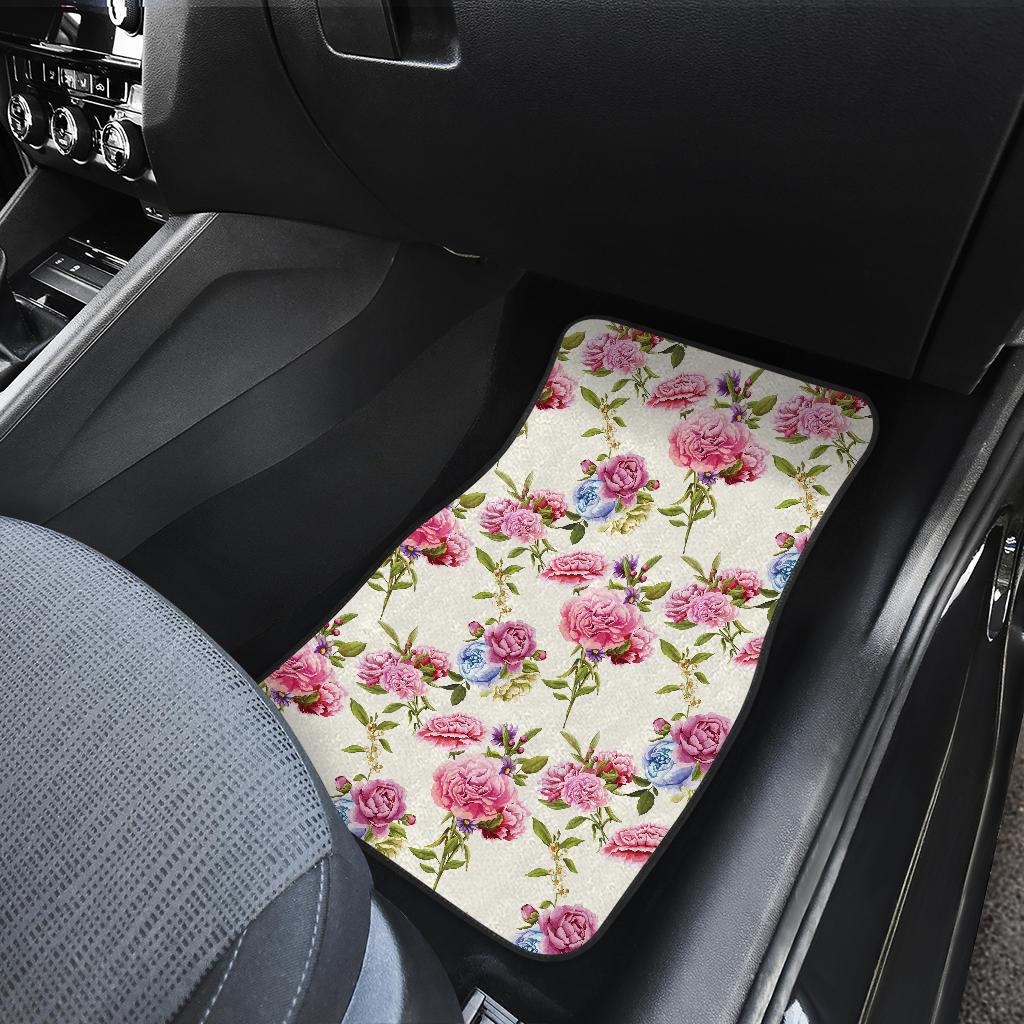 Carnations Pattern Print Design CN02 Car Floor Mats-JorJune