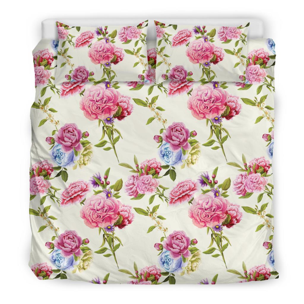 Carnations Pattern Print Design CN02 Duvet Cover Bedding Set-JORJUNE.COM