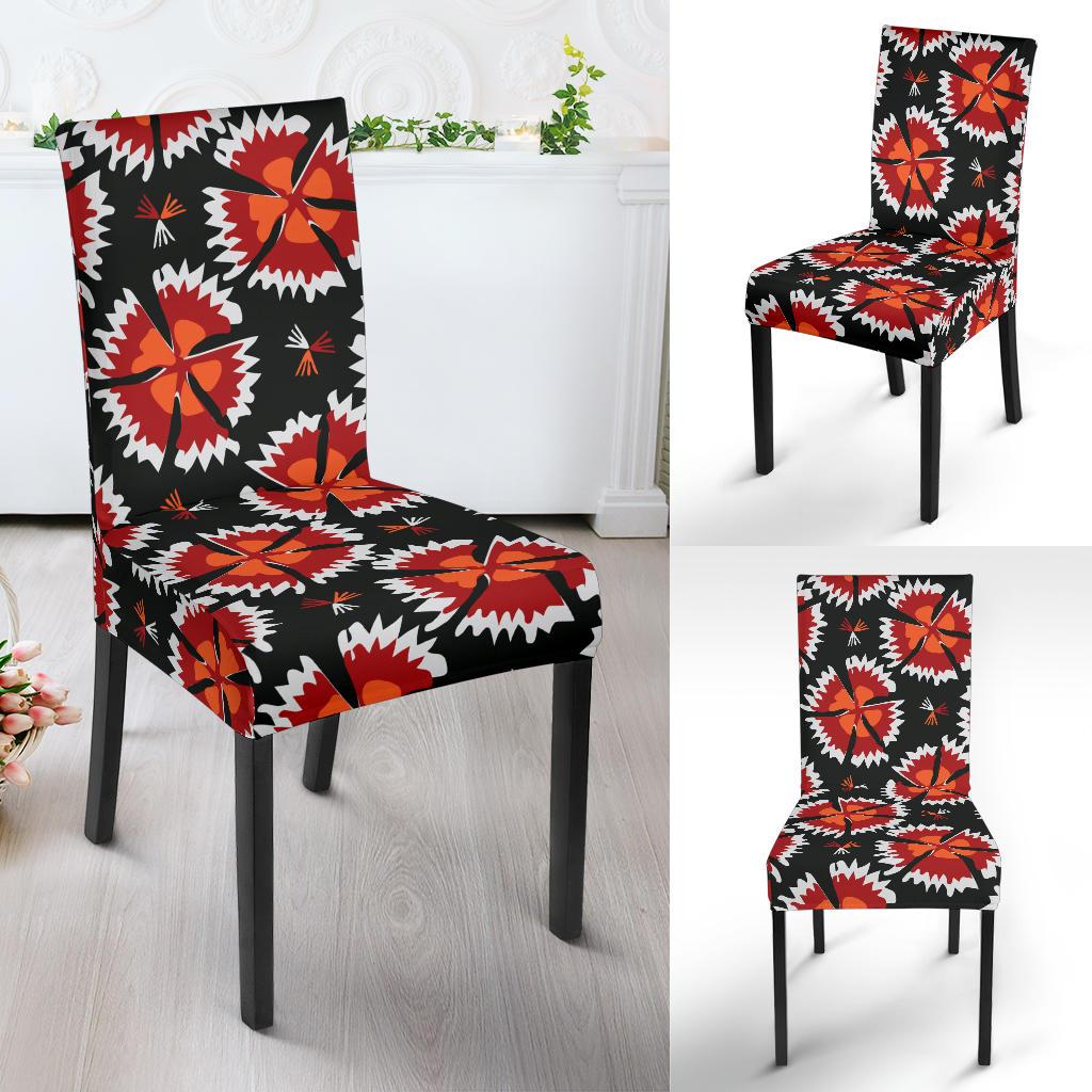Carnations Pattern Print Design CN03 Dining Chair Slipcover-JORJUNE.COM
