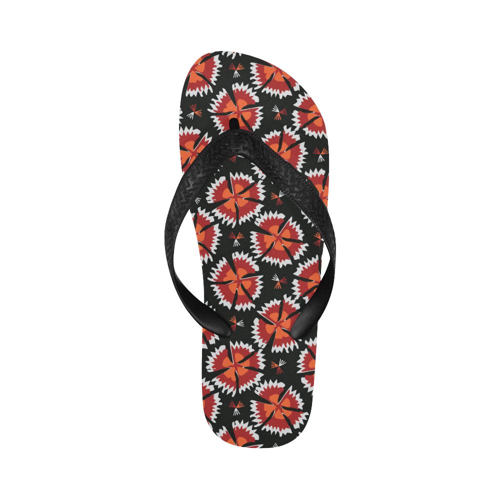Carnations Pattern Print Design CN03 Flip Flops-JorJune