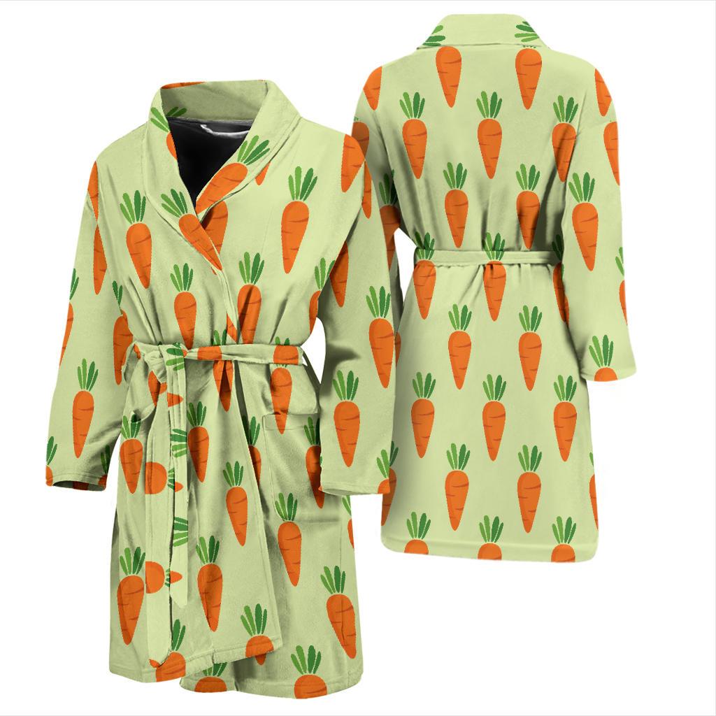 Carrot Pattern Print Design 02 Men Bathrobe-JORJUNE.COM