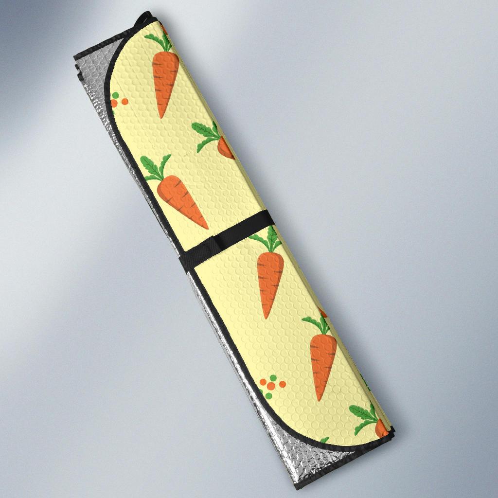 Carrot Pattern Print Design 04 Car Sun Shade-JORJUNE.COM