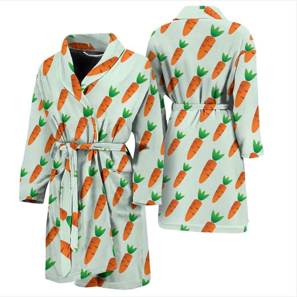Carrot Pattern Print Design 05 Men Bathrobe-JORJUNE.COM