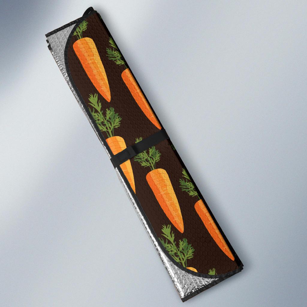 Carrot Pattern Print Design 06 Car Sun Shade-JORJUNE.COM