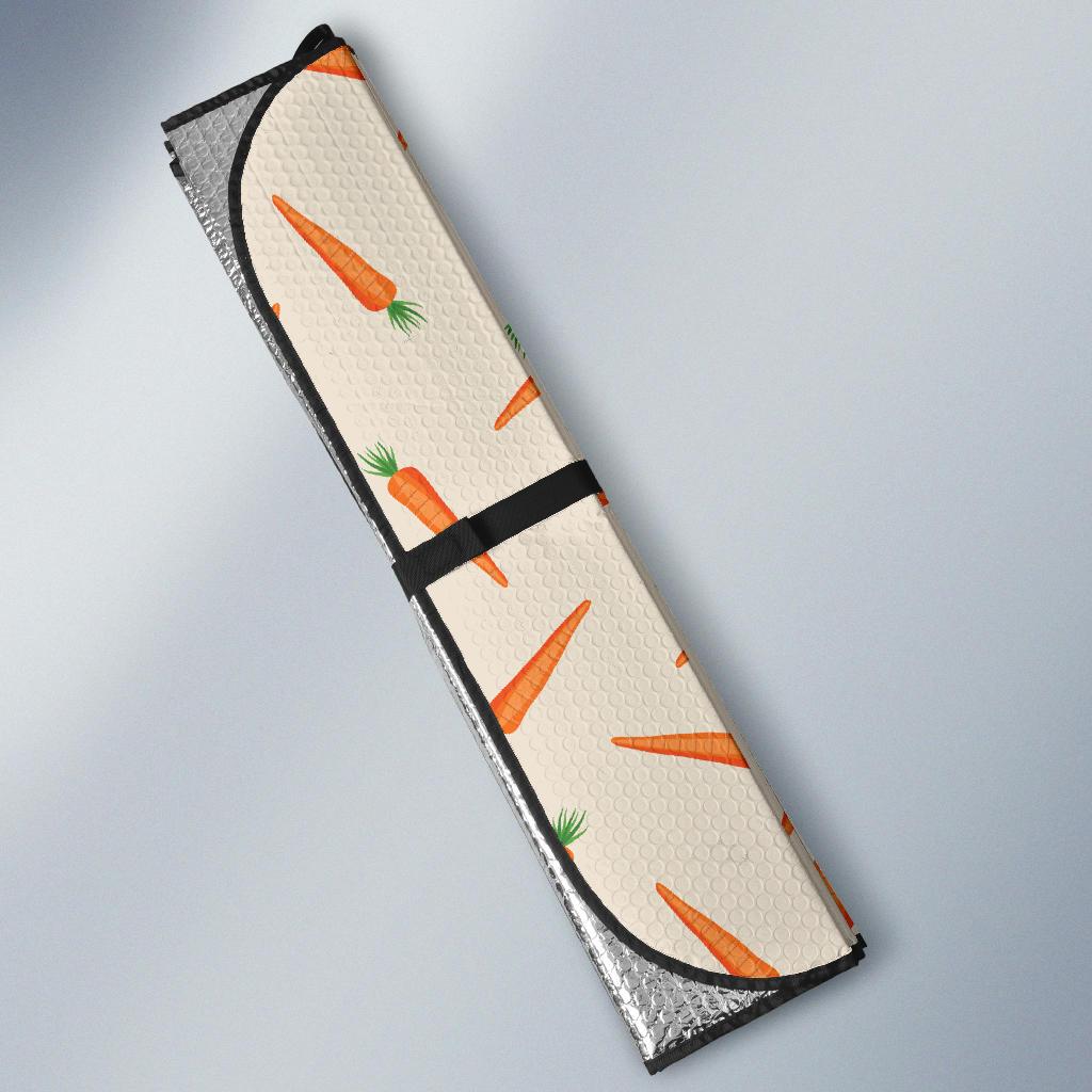 Carrot Pattern Print Design 07 Car Sun Shade-JORJUNE.COM
