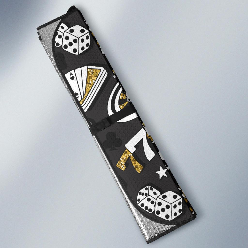 Casino Pattern Print Design 05 Car Sun Shade-JORJUNE.COM