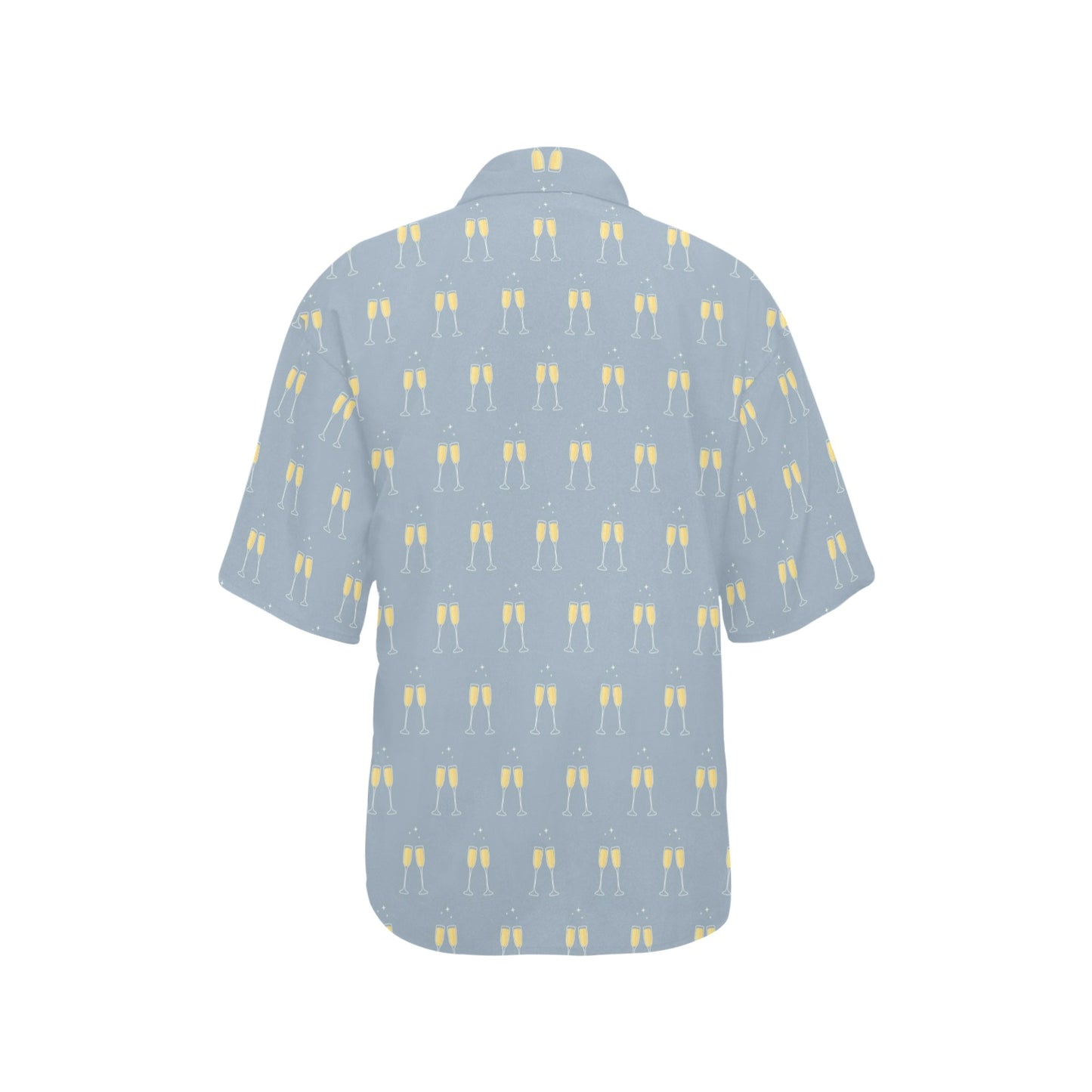 Champagne Pattern Print Design 03 Women's Hawaiian Shirt