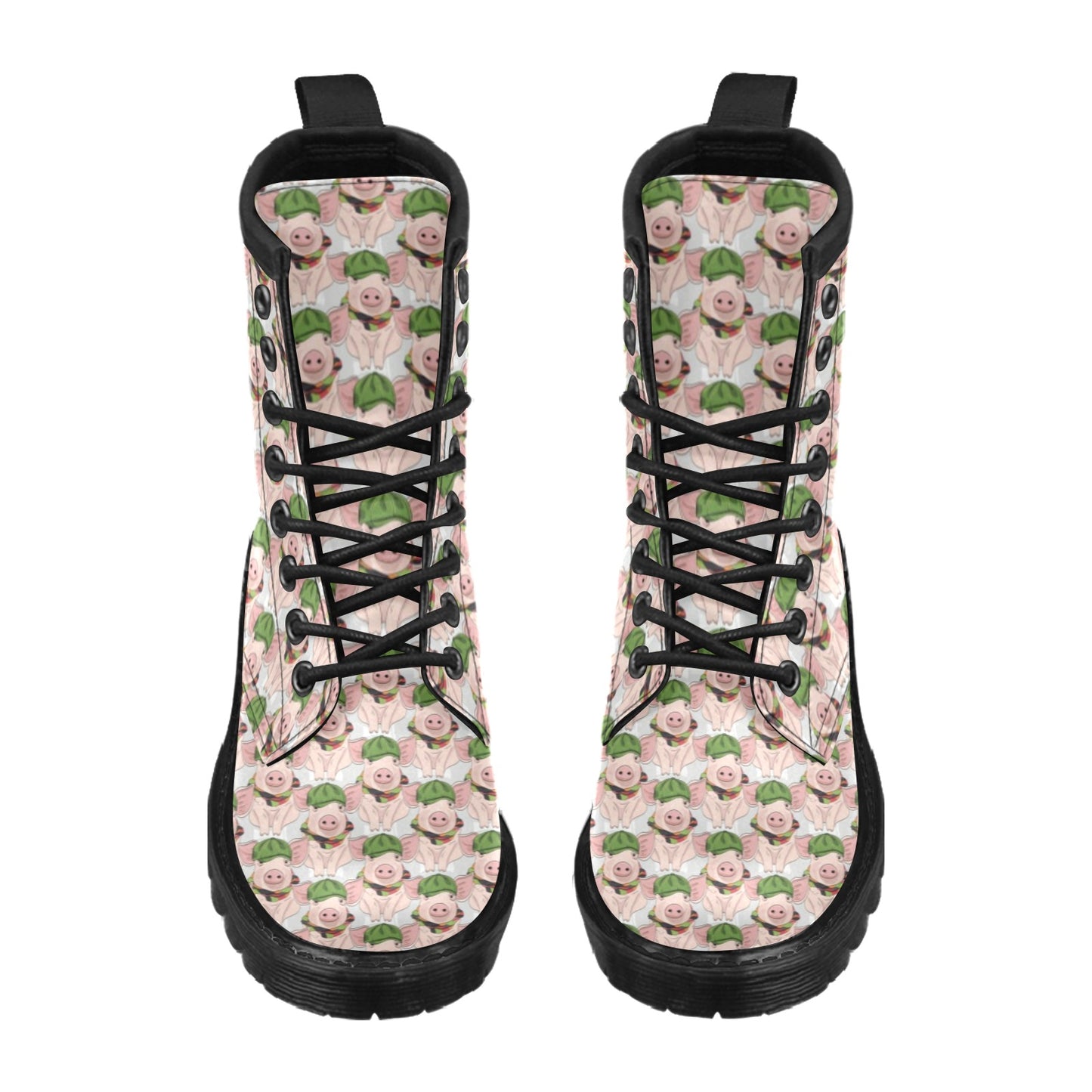 Pig Print Design LKS403 Women's Boots
