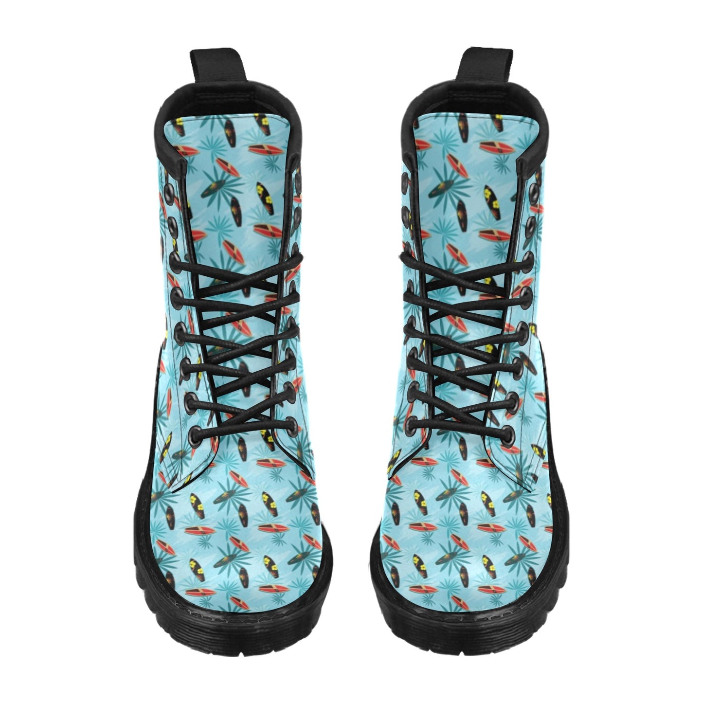 Surfboard Themed Pattern Women's Boots