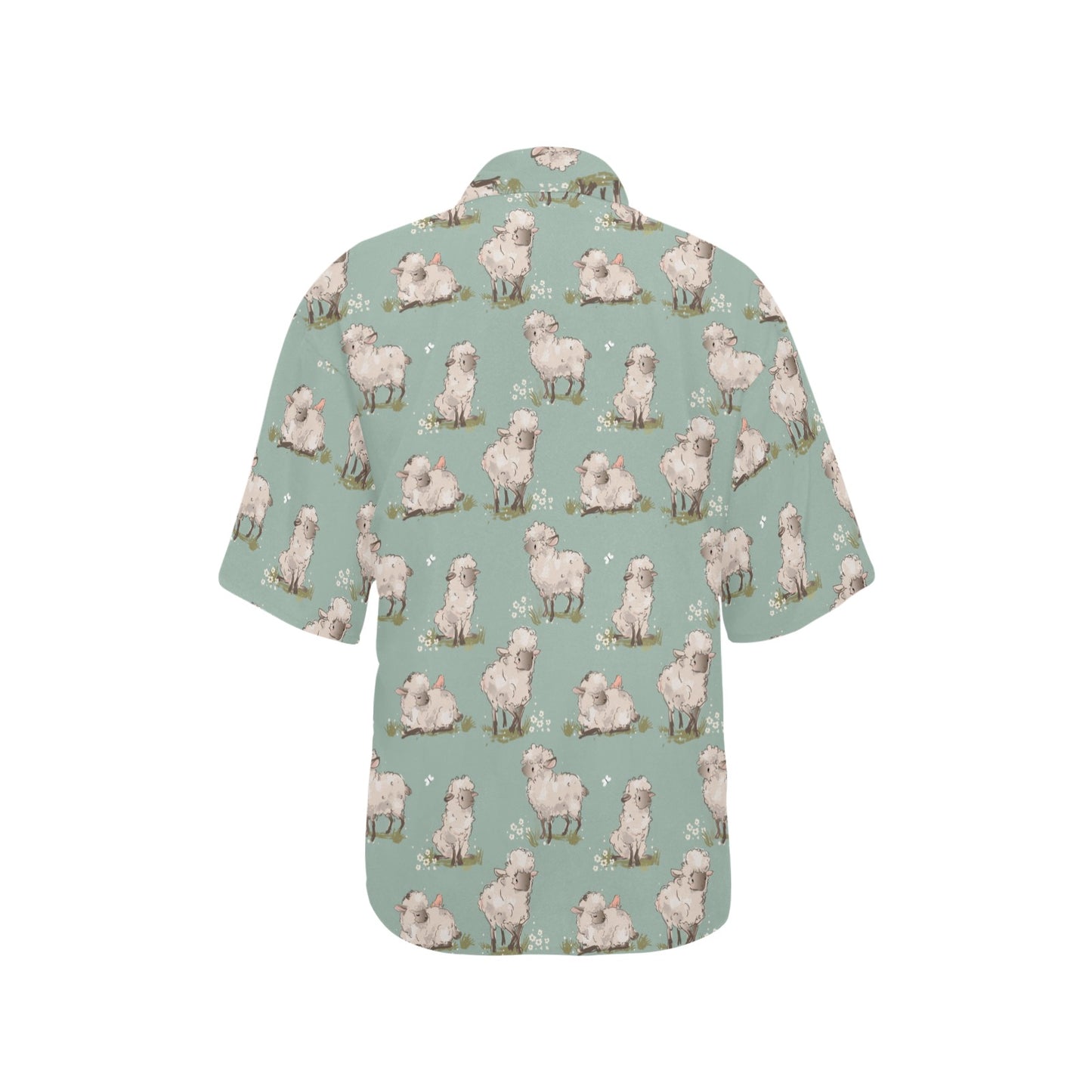 Sheep Print Design LKS405 Women's Hawaiian Shirt