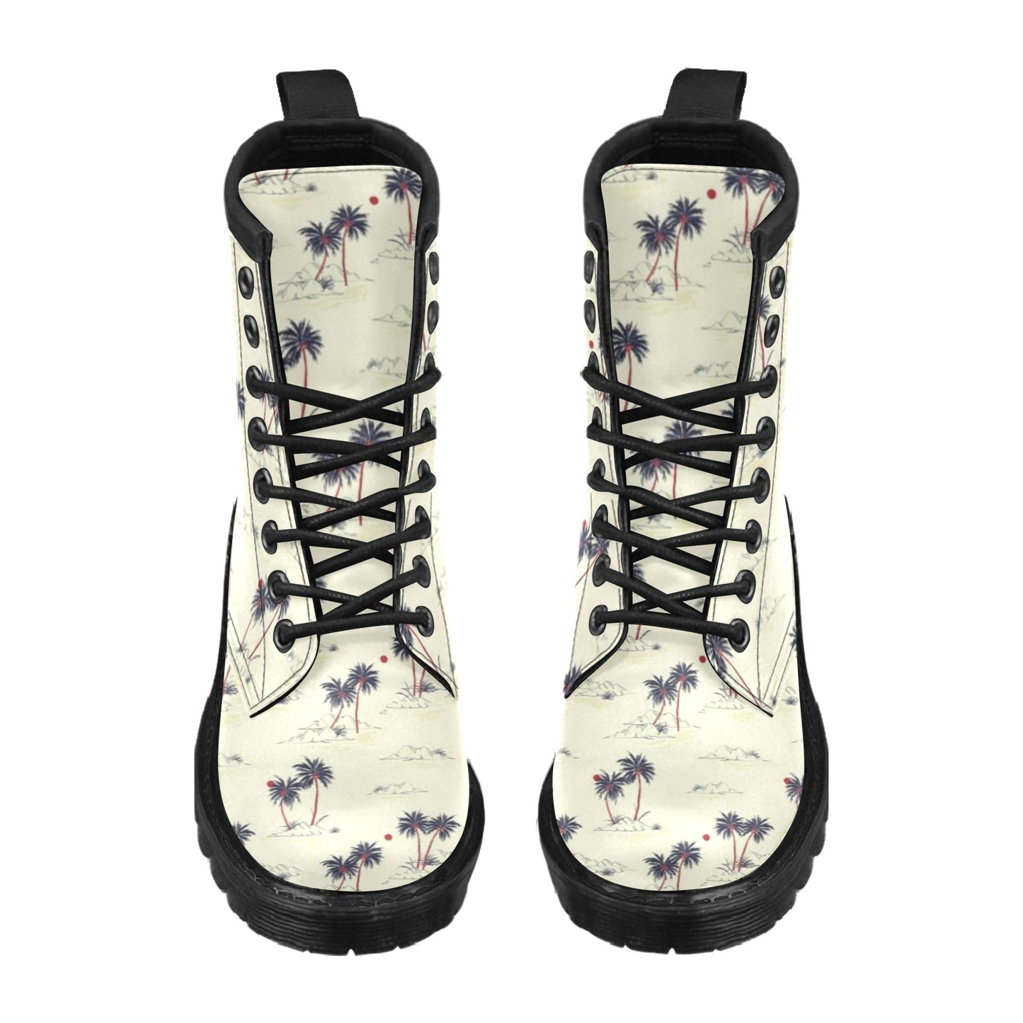 Palm Tree Pattern Print Design PT08 Women's Boots